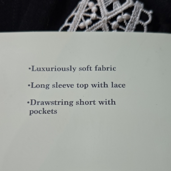 Flora by Flora Nikrooz Black Lounge 2 Piece Knit Hoodie PJ Set - Picture 6 of 6